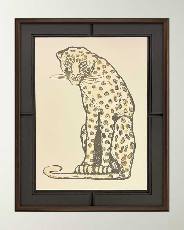 "Golden Cheetah" Framed Giclee